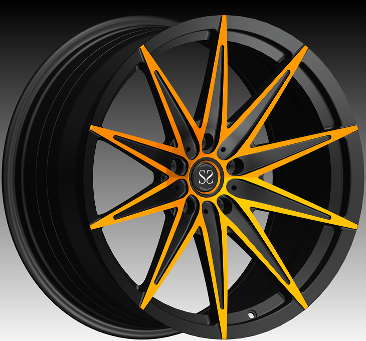 Infiniti QX45 Forged Wheels/19x9.5 5x114.3 Black with Orang Face