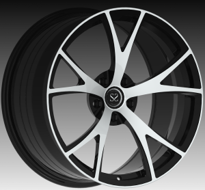 Laajalti käytetyt 5-puolaiset mustat peilipinnat 1 PC taotut alumiinivanteet