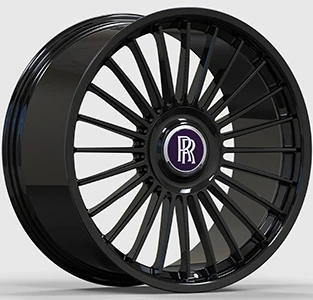 22 ja 24 kiiltävä bkack -vanteet Rolls Royce
