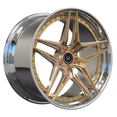 2018 Audi S5 Bronze Harjatut Ja Kiillotetut 20x10 Custom 2-osaiset taotut pyörät