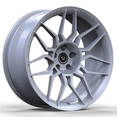 20x9,5 ET12 ja 20x11,5 ET50 mukautetut hopeiset taotut vanteet Mercedes C63 Coupeen