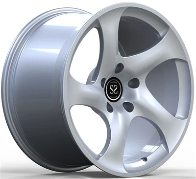 Twist Style kiiltävä hopea räätälöity vanteet 22x10 ja 11,5J Porsche Cayennelle