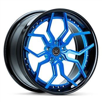 Mukautettu sininen pronssi ja harja 3-PC taotut seosvanteet 18 19 20 21 ja 22 tuumaa