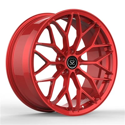 Volkswagen Golf GTI Mk8 (CD1) 19x8,5 kiiltävä punainen koneistettu pinta yksilöllisesti taotut 2-PC-vanteet